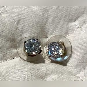 Round Rhinestone Diamond Stud Earrings